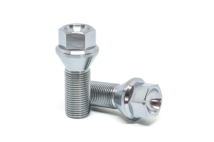 iSWEEP Gr5 FORGED TITANIUM WHEEL BOLT M14x1.25P 60°TAPER SEAT 17 HEX Standard